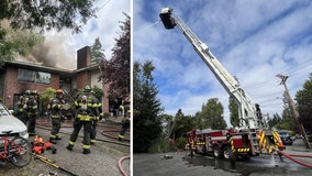 Everett WA triplex fire causes pet deaths, roof collapse