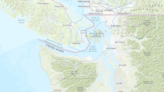 4.0 magnitude earthquake strikes near Victoria, British Columbia