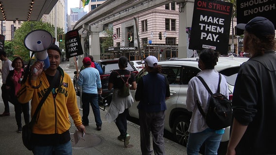 Seattle hotel workers strike on Labor Day, seeking fair wages and staffing