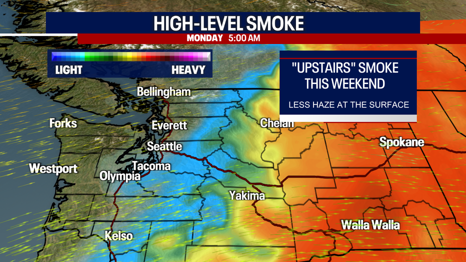 Smoke will push out of Seattle by Monday as cooler weather returns.