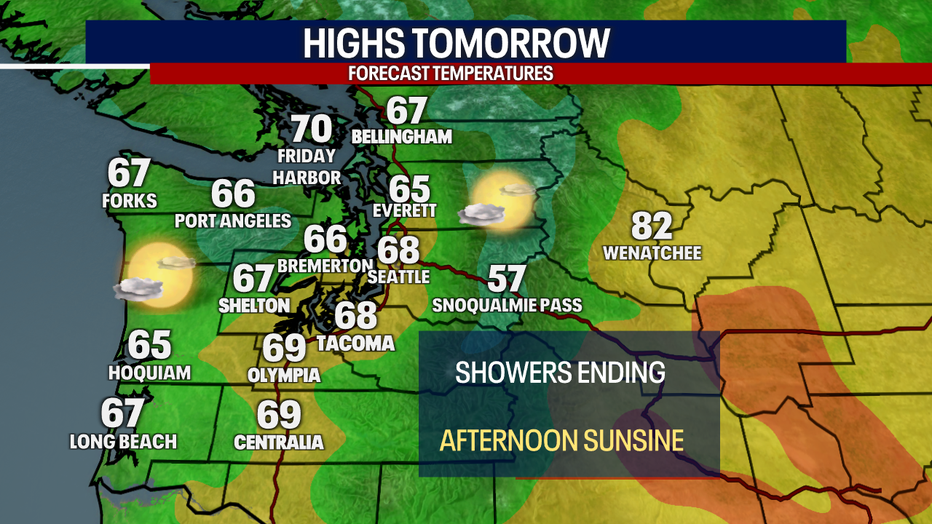 Highs Tomorrow