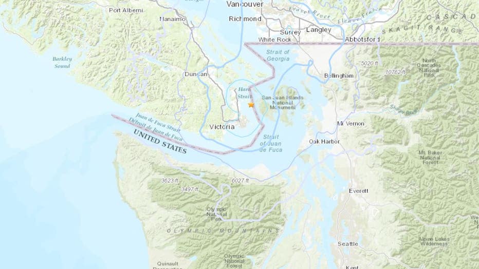 earthquake map