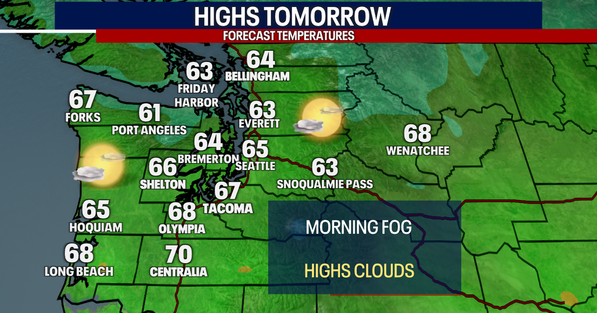 Highs clouds and mild temperatures Friday | FOX 13 Seattle