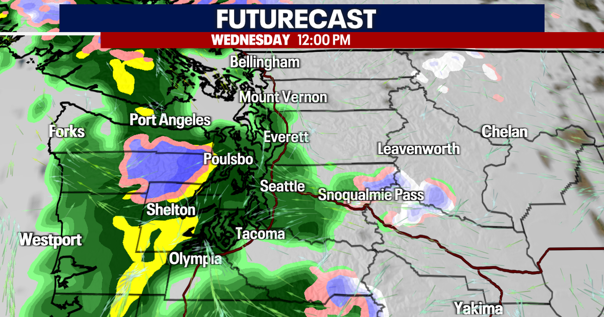 Rain, breezy winds and mountain snow Wednesday | FOX 13 Seattle