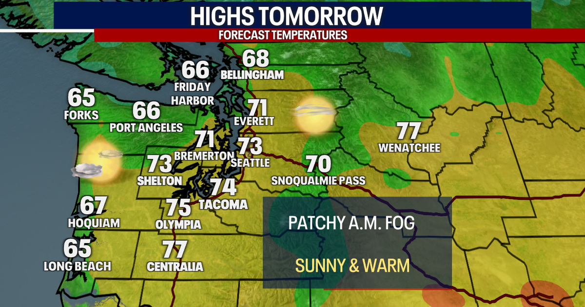 Sunny and warm Monday with highs in the 70s | FOX 13 Seattle