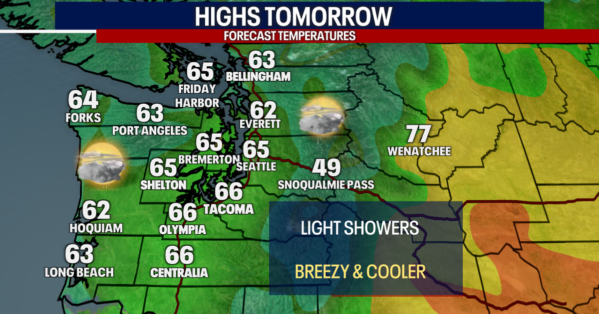 Light rain, clouds and cooler temperatures Tuesday | FOX 13 Seattle