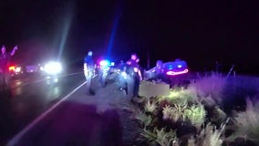 Police: Suspects shoot Good Samaritan then crash car after 100mph chase