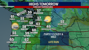 Seattle Weather: Calm start to Friday with increasing winds and rain by evening