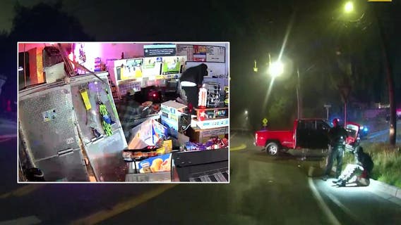 VIDEO: Burglars crash into Shoreline minimart, 2 arrested