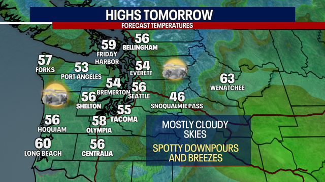 Seattle weather: Few passing clouds Thursday with sunshine and 60s