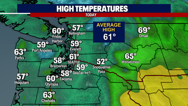 Seattle weather: Lowland rain, thunderstorms, mountain snow ahead