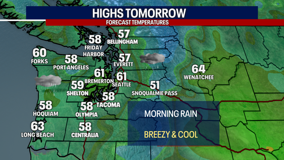 Highs Tomorrow 