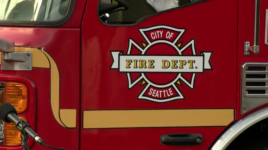 Seattle fire department logo on truck