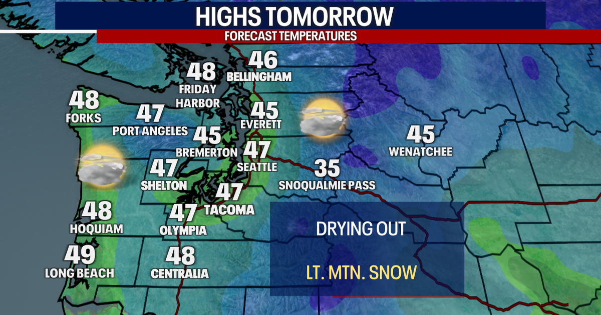 Drying out Tuesday and for the holiday week | FOX 13 Seattle