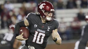 Mateer and Parker lead No. 20 Washington State to 49-28 win over Utah State