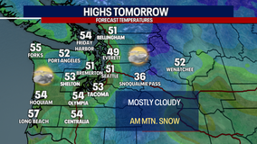 Seattle weather: Few convergence zone showers, afternoon sunbreaks