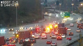 HOV lane crash causes 4-mile backup on I-5 in Tukwila