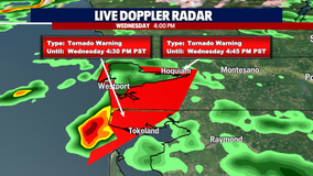 Waterspout near Washington coast prompts tornado warning