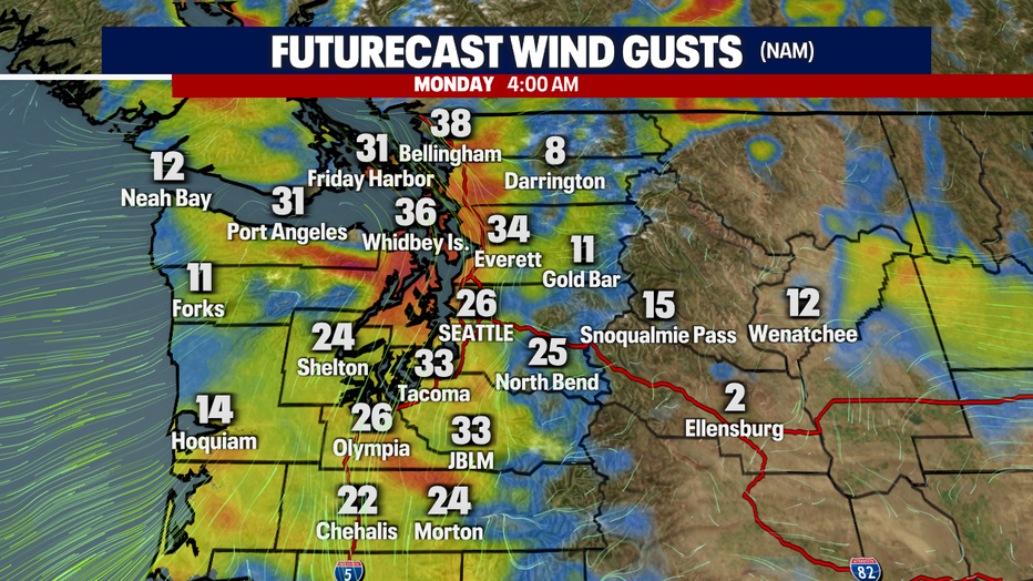 Futurecast Winds 8am