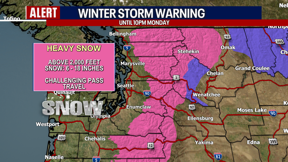 Winter Storm Warning in the passes