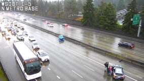 Saturday crash blocks all lanes on I-5 South at Anderson Road