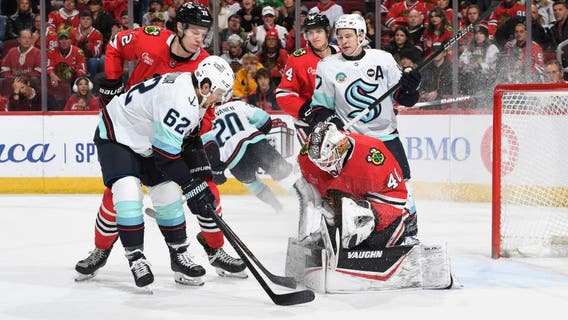 Ilya Mikheyev scores twice as Seattle Kraken lose 3-1 to Blackhawks