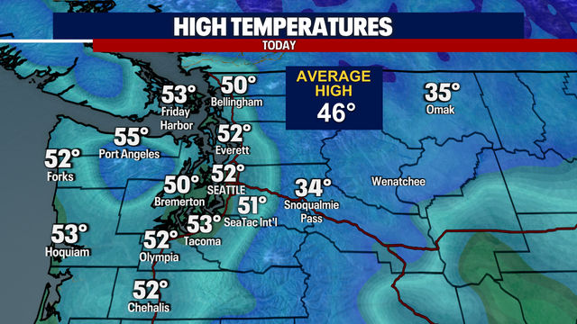 Seattle weather: Lows in the 20s and 30s, with dense morning fog