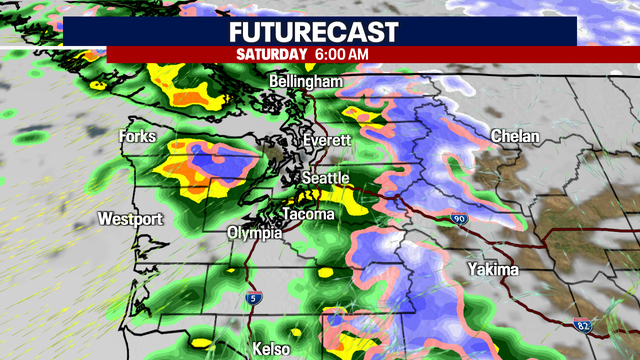 Seattle weather: Rounds of rain and mountain snow through weekend