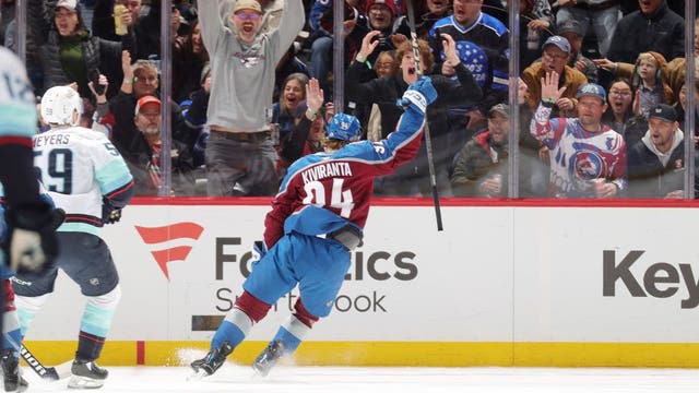 Joel Kiviranta scores hat trick as Seattle Kraken fall 5-2 to Avalanche