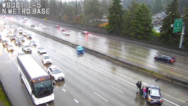 Saturday crash blocks all lanes on I-5 South at Anderson Road