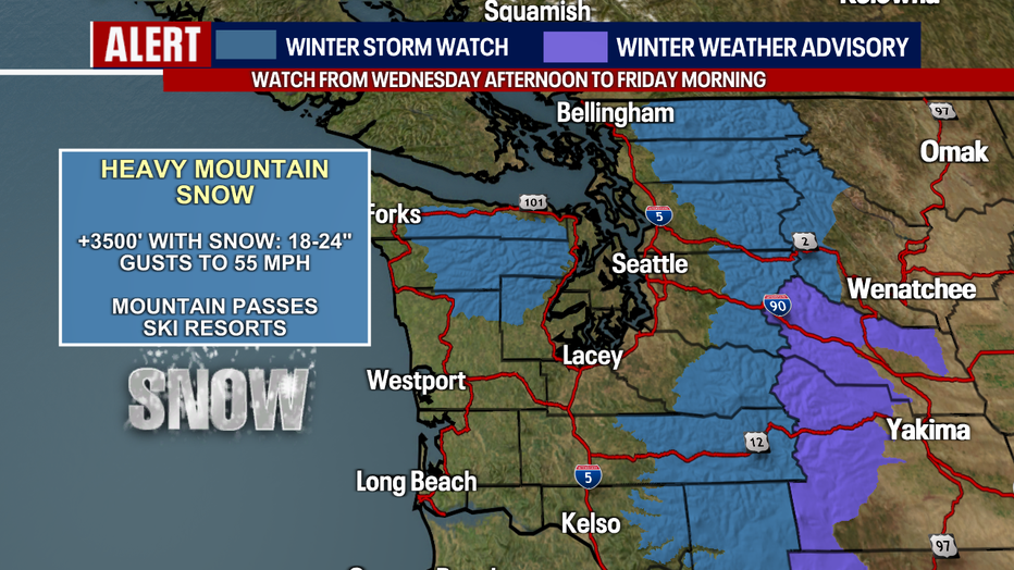 Significant mountain snow is on the way for the mountains.