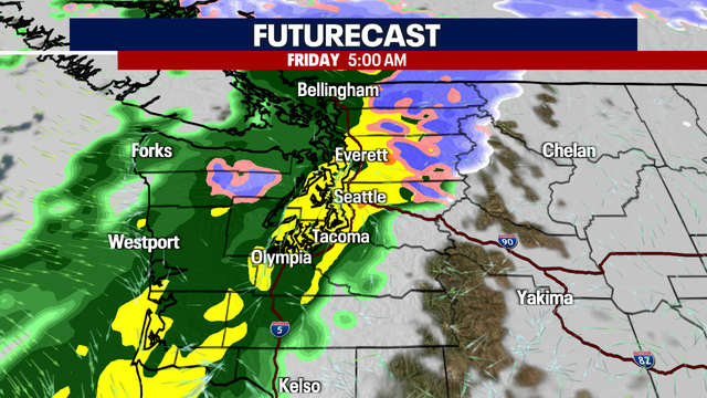 Widespread rain returns to the Seattle area early Friday morning