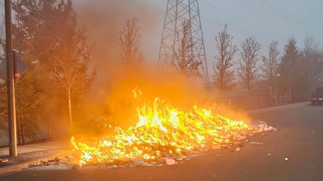 Auburn, WA crews respond to garbage fire on Lea Hill