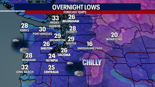 Seattle weather: Dry days and frosty nights ahead