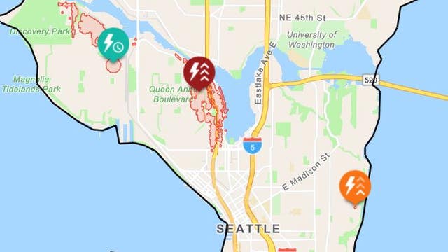 Thousands lose power Tuesday afternoon in Seattle