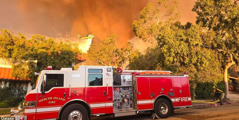 King County fire crews protecting homes from Palisades Fire in California