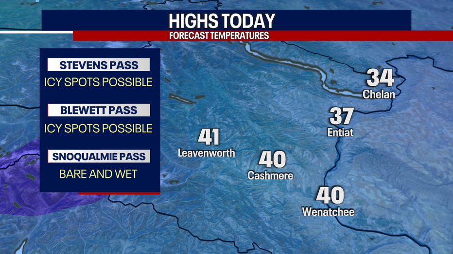 Cool and dry weather are predicted in Central Washington on Wednesday.