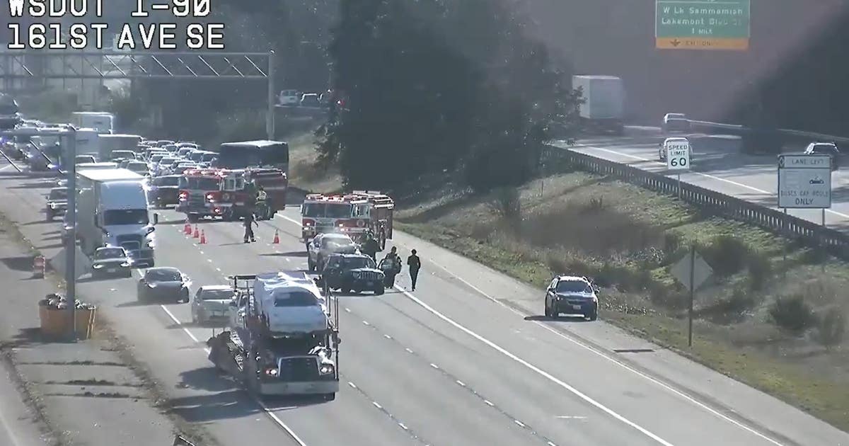 I-90 crash in Bellevue blocks lanes, snarls morning commute | FOX 13 ...