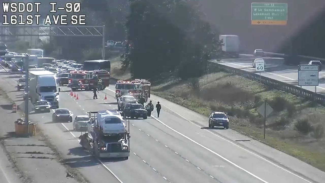 I-90 crash in Bellevue blocks lanes, snarls morning commute | FOX