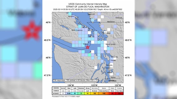 3.7 magnitude earthquake felt between Port Angeles, WA, and Victoria, B.C.