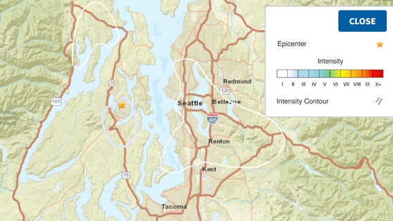 2.9 magnitude earthquake strikes near Bremerton, WA