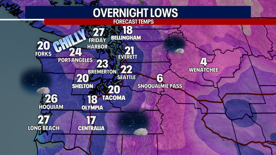 Seattle weather: Another frigid night with more record lows