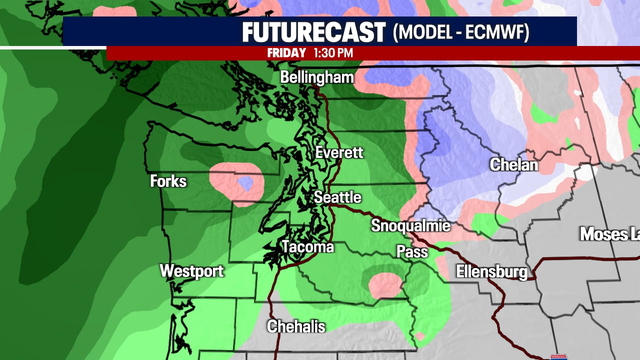 Brief break from rain before atmospheric river takes aim at western WA