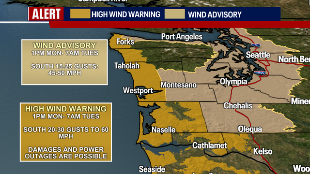 Seattle weather: Rain, wind to hit western WA