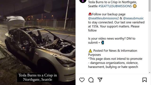 Burnt Seattle Tesla fuels growing anti-Tesla sentiment in WA