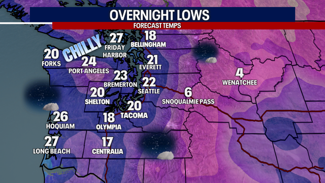 Seattle weather: Another frigid night with more record lows