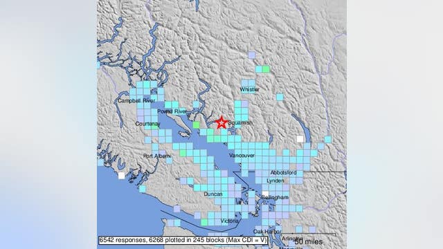 4.8 magnitude earthquake hits British Columbia, Canada Friday