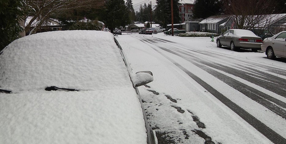 Seattle weather: More lowland snow and icy roads Tuesday