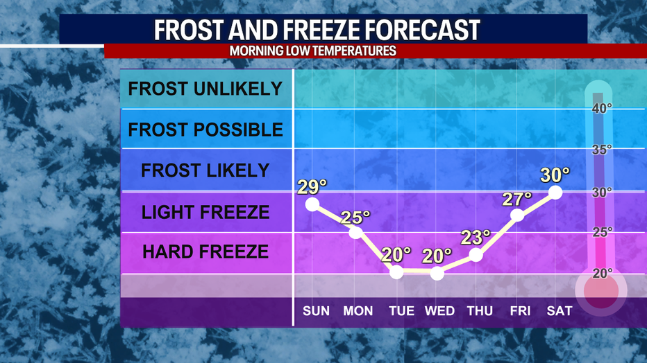 Chilly nights ahead as skies clear out.