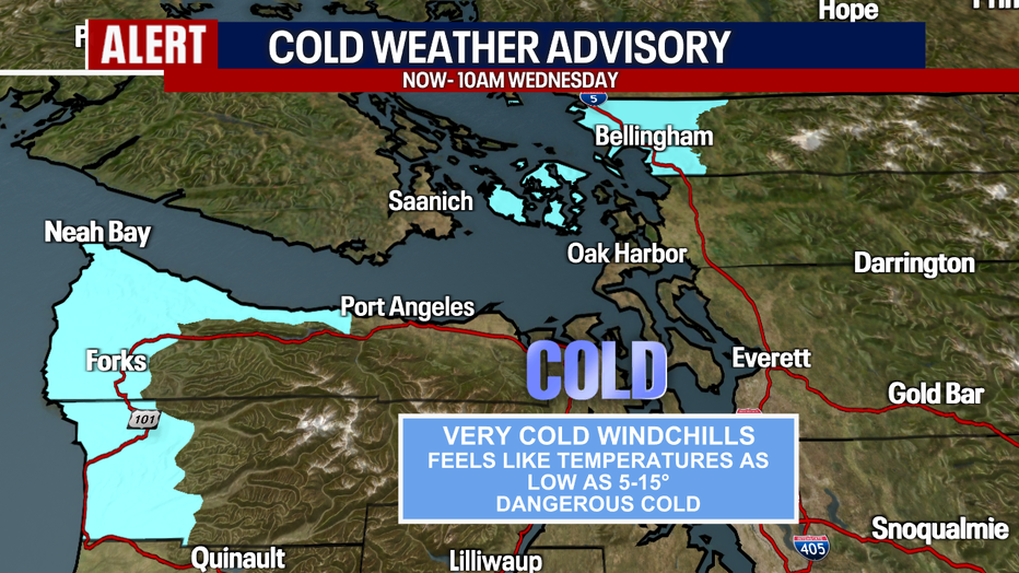 Dangerous cold in parts of Western Washington.